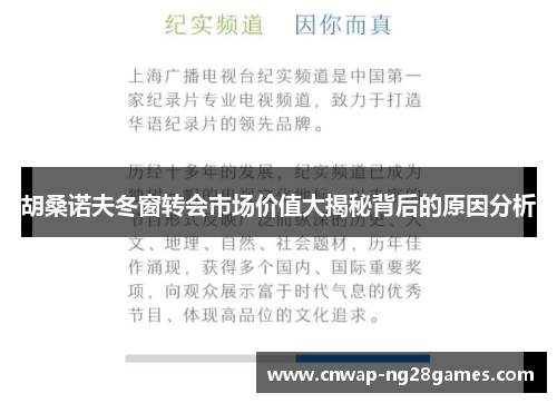 胡桑诺夫冬窗转会市场价值大揭秘背后的原因分析
