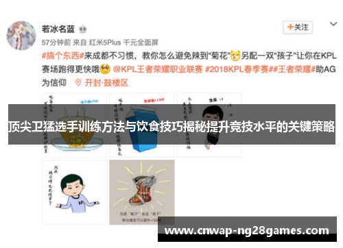 顶尖卫猛选手训练方法与饮食技巧揭秘提升竞技水平的关键策略 顶尖卫猛选手训练方法与饮食技巧揭秘提升竞技水平的关键策略